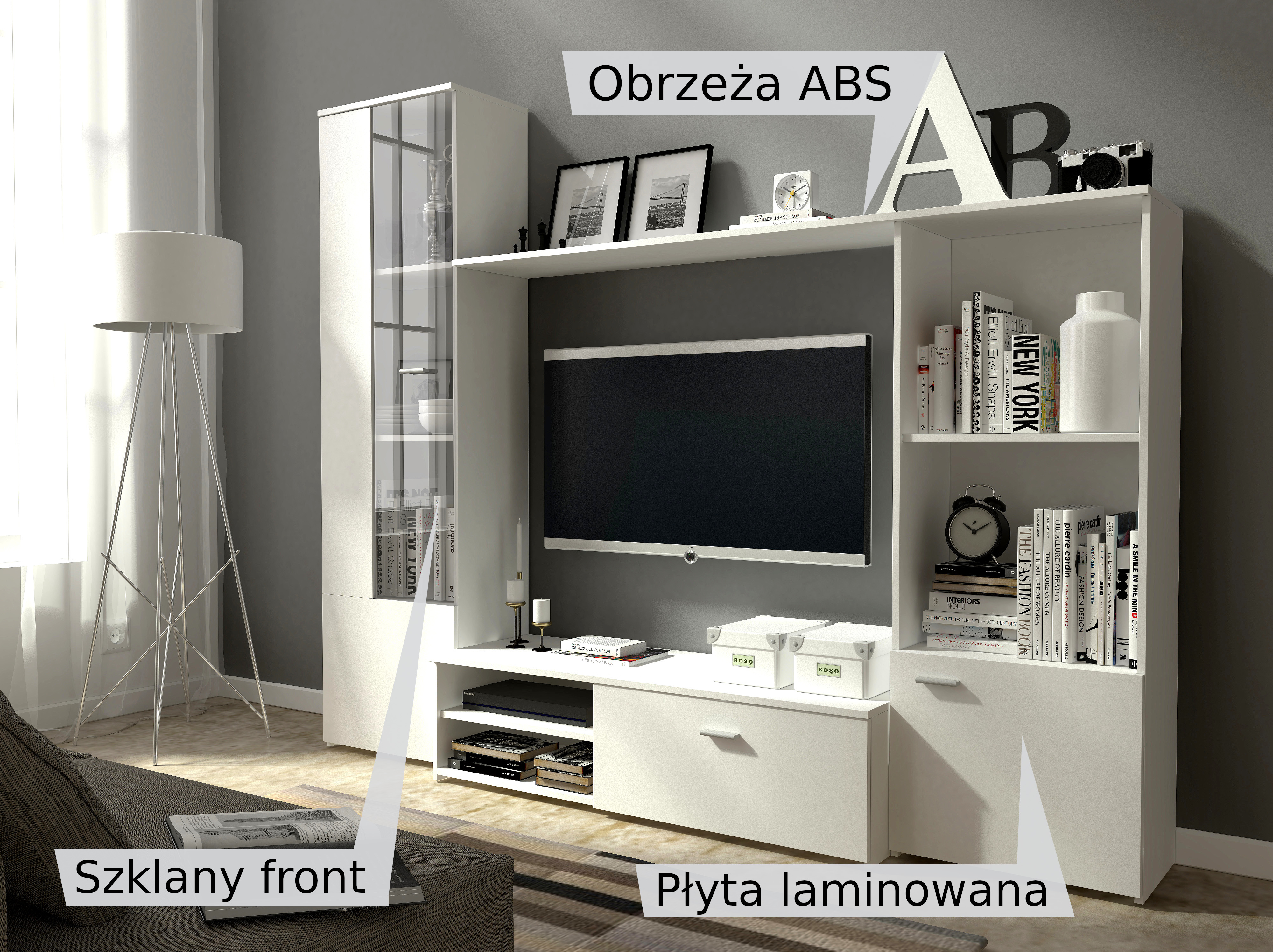 Meblościanka ALEX BIAŁY